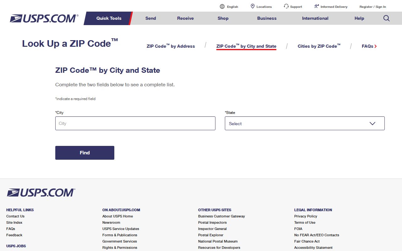 Newark ZIP code directory USPS city and state lookup